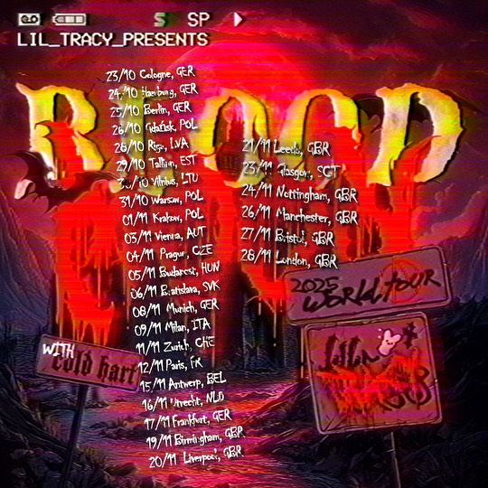 Lil Tracy Blood Moon Tour Poster 2025